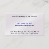 Carte de visite wedding planner (Dos)