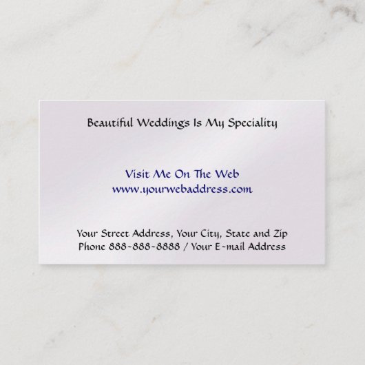 Carte de visite wedding planner (Dos)