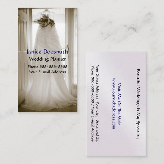 Carte de visite wedding planner (Devant / Derrière)