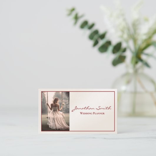 Carte de visite wedding planner (Debout devant)