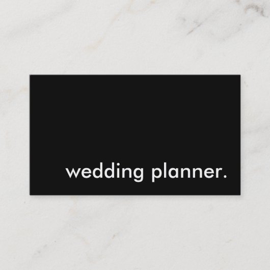Carte De Visite wedding planner. (Devant)
