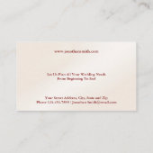 Carte de visite wedding planner (Dos)