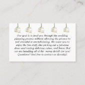 Carte de visite wedding planner 3,5 pouces x 2,0 p (Dos)