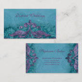 Carte De Visite Wedding planner antique pinte de vert-de-gris de (Devant / Derrière)