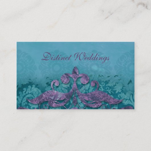Carte De Visite Wedding planner antique pinte de vert-de-gris de (Devant)