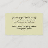 Carte de visite wedding planner avec anneaux (Dos)