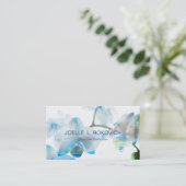 Carte De Visite Wedding planner bleu de fleuriste d'orchidées de (Debout devant)
