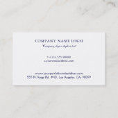 Carte De Visite Wedding planner Blue and Silver Paisley (Dos)