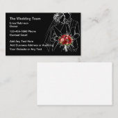 Carte De Visite Wedding Planner Bride Groom Flowers Theme (Devant / Derrière)