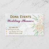 Carte De Visite Wedding Planner Business Card (Dos)