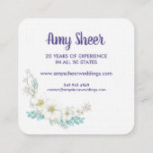 Carte de visite Wedding planner Carré Lavender (Dos)
