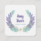 Carte de visite Wedding planner Carré Lavender (Devant)