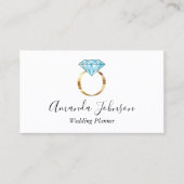 Carte De Visite Wedding planner de bague diamant (Devant)