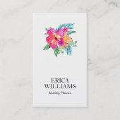 Carte De Visite Wedding planner de bouquet floral tropical (Devant)