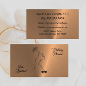 Carte de visite Wedding planner de cuivre minimali
