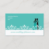 Carte De Visite Wedding planner de la chambre de mariée Turquoise  (Dos)