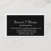 Carte De Visite Wedding planner de l'événement Diamant noir blanc (Dos)