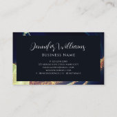 Carte De Visite Wedding planner de Parties scintillant d'or bleu m (Dos)