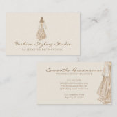 Carte De Visite Wedding planner de robe de mariée ivoire (Devant / Derrière)