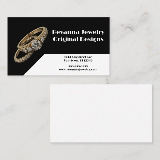 Carte De Visite Wedding planner de vente de bijoux (Devant / Derrière)