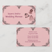 Carte De Visite Wedding planner décoratif (Devant / Derrière)