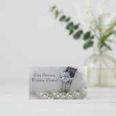 Carte De Visite Wedding planner des anneaux de diamant et des perl (Debout devant)