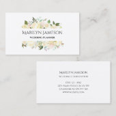 Carte De Visite Wedding planner des fleurs de vanille (Devant / Derrière)