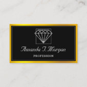 Carte De Visite Wedding planner d'événement Diamond Gold Frame VIP (Devant)