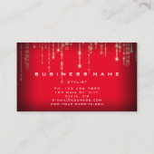 Carte De Visite Wedding planner d'événement Noir Blanc Rouge Or co (Dos)