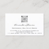 Carte De Visite Wedding planner d'événement Roses Bleu Blanc LogoQ (Dos)