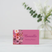 Carte De Visite Wedding planner d'identité esthétique rose (Debout devant)