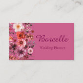 Carte De Visite Wedding planner d'identité esthétique rose (Devant)