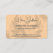 Carte De Visite Wedding planner du logo Motif de Pêche moderne (Devant)