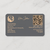 Carte De Visite Wedding planner du logo Motif de Pêche moderne (Dos)