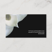 Carte De Visite Wedding planner Elegant Magnolia Noir & Blanc (Dos)