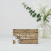 Carte De Visite Wedding planner en bois rustique social de (Debout devant)
