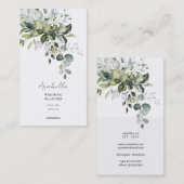 Carte de visite Wedding planner Eucalyptus Foliage (Devant / Derrière)