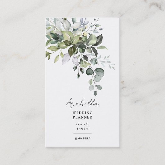 Carte de visite Wedding planner Eucalyptus Foliage (Devant)