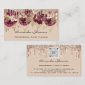 Carte De Visite Wedding planner événement Florals Drives Logo Code (Devant / Derrière)