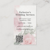 Carte De Visite Wedding planner Feminine Aquarelle Pink Peonies (Dos)