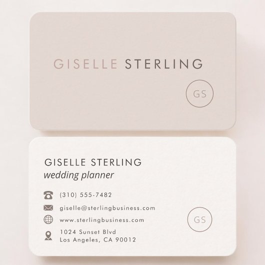 Carte De Visite Wedding Planner Feminine Professional