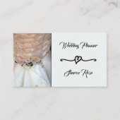 Carte de visite Wedding planner Floral Diamond Bla (Devant)