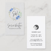 Carte De Visite Wedding Planner Flower Floral Monogram Business Ca (Devant / Derrière)