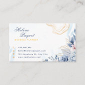 Carte De Visite Wedding planner Gold & Blue (Devant)