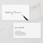 Carte de visite Wedding planner manuscrit (Devant / Derrière)