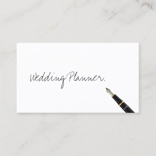 Carte de visite Wedding planner manuscrit (Devant)