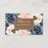 Carte de visite wedding planner moderne à fleurs b (Devant)