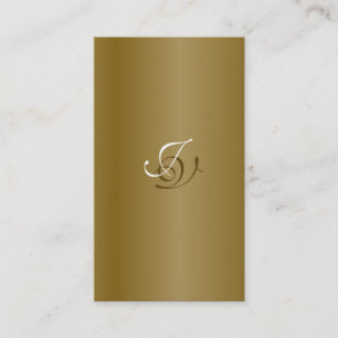 Carte de visite Wedding planner Monogramme Gold Wh