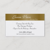 Carte de visite Wedding planner Monogramme Gold Wh (Dos)