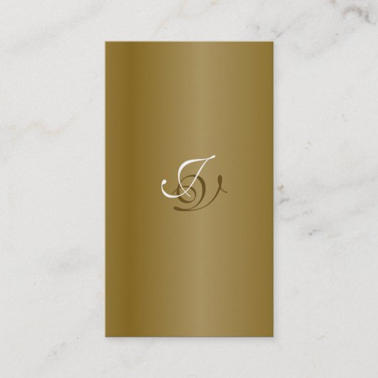 Carte de visite Wedding planner Monogramme Gold Wh (Devant)
